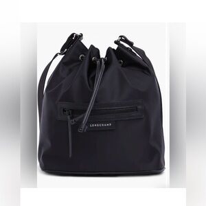 Longchamp Black Le Pliage Neo Nylon Bucket Bag